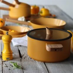 Faitout Ector Induction Aluminium Revêtu 24 Cm Jaune 8 Faitout Ector Induction Aluminium Revêtu 24 Cm Jaune -Maison Cuisine 108008 3 1 Faitout Ector induction aluminium revetu 24 cm jaune Ogo