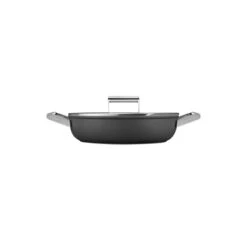 Smeg Sauteuse Aluminium Antiadhésive 28 Cm Noir Mat Avec Couvercle En Verre Trempé -Maison Cuisine 112002 2 1 Sauteuse aluminium antiadhesive 28 cm noir mat avec couvercle en verre trempe Smeg