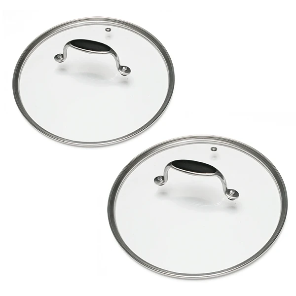 Lot De 2 Couvercles En Verre Excell'Inox 24 Et 28 Cm 1 Lot De 2 Couvercles En Verre Excell'Inox 24 Et 28 Cm