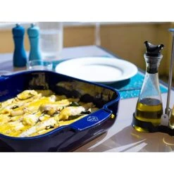 Peugeot Plat Four Carré Céramique Bleu 28 Cm -Maison Cuisine 201186 3 2 Plat four carre ceramique bleu 28 cm Peugeot