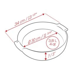 Peugeot Plat Four Rond Céramique Rouge 34 Cm -Maison Cuisine 201192 2 3 Plat four rond ceramique rouge 34 cm Peugeot
