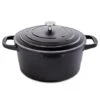 Cocotte Légère Ronde En Fonte D'aluminium 24 Cm 4,5 L Coloris Noir