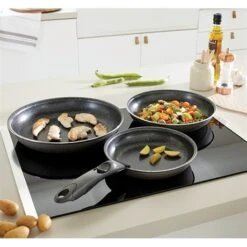 Batterie Poêles Anti-adhérentes Effet Pierre Manche Amovible Et 2 éponges Végétales 8 Batterie Poêles Anti-adhérentes Effet Pierre Manche Amovible Et 2 éponges Végétales -Maison Cuisine 209048 3 3 Batterie poeles anti adherentes Effet Pierre manche amovible et 2 eponges vegetales Mathon