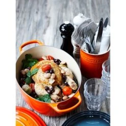 Le Creuset Cocotte Fonte Ovale Volcanique 31 Cm -Maison Cuisine 213207 2 3 Cocotte fonte ovale volcanique 31 cm Le Creuset