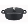 Mini Cocotte En Fonte émaillé Ovale Black Design 12,5 Cm Noir Mat
