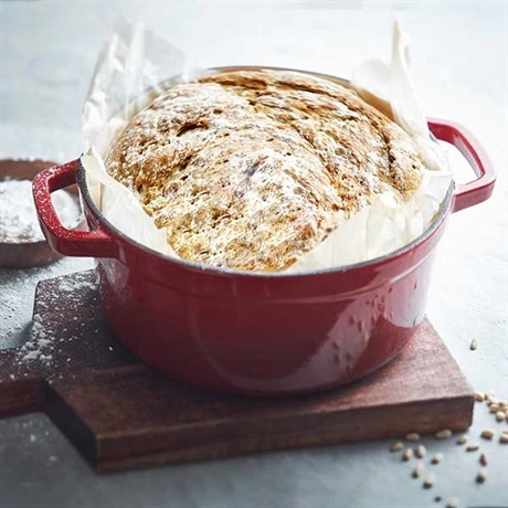 Cocotte En Fonte Ronde 20 Cm 2,3 L Rouge 3 Cocotte En Fonte Ronde 20 Cm 2,3 L Rouge – Image 3