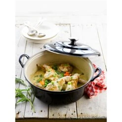 Le Creuset Cocotte Fonte Ronde Plume 24 Cm 2,4 L Noir -Maison Cuisine 21607 3 1 Cocotte fonte ronde Plume 24 cm 2 4 L noir Le Creuset