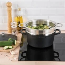 Lot Panier Vapeur Multidiamètre Et Couvercle En Verre Excell'Inox 24 Cm 5 Lot Panier Vapeur Multidiamètre Et Couvercle En Verre Excell'Inox 24 Cm -Maison Cuisine 229003 2 1 Lot panier vapeur multidiametre et couvercle en verre Excell Inox 24 cm Mathon