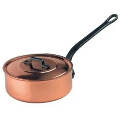 Sauteuse En Cuivre Massif Avec Couvercle 24 Cm
