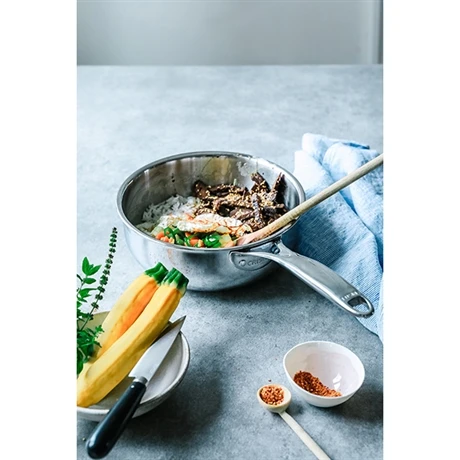 Casserole Inox Castel'Pro 20 Cm 2 Casserole Inox Castel'Pro 20 Cm – Image 2