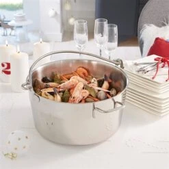 Marmite à Crustacés - Bassine à Confiture Inox 30 Cm -Maison Cuisine 278111 2 13 Marmite a crustaces Bassine a confiture inox 30 cm Mathon