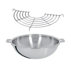 Lot Wok Inox Et Grille Casteline 28 Cm