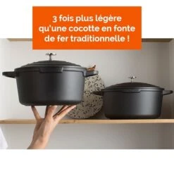 Lot Cocotte Légère Ronde Fonte Aluminium 24 Cm 4,5 L Et Panier Vapeur Multidiamètre -Maison Cuisine 279166 4 5 Lot cocotte legere ronde fonte aluminium 24 cm 4 5 L et panier vapeur multidiametre Mathon