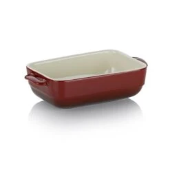 Plat à Four Rectangulaire En Céramique 22,5 Cm Rouge