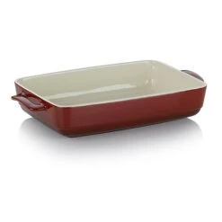 Grand Plat à Four En Céramique 37,5 Cm Rouge