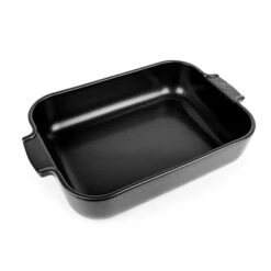 Peugeot Plat à Four Céramique Appolia Rectangulaire Noir Mat 36 Cm