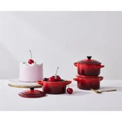 Le Creuset Set 4 Mini-cocottes Céramique 10 Cm Cerise -Maison Cuisine 303000 2 1 Set 4 mini cocottes ceramique 10 cm Cerise Le Creuset