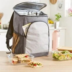 Sac à Dos Glacière Isotherme 20 L Gris -Maison Cuisine 604135 2 6 Sac a dos glaciere isotherme 20 L gris Mathon