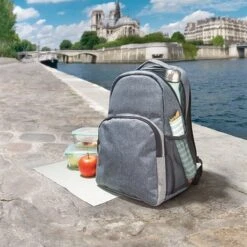 Sac à Dos Glacière Isotherme 10 L Gris -Maison Cuisine 606026 4 5 Sac a dos glaciere isotherme 10 L gris Mathon