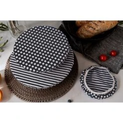 3 Couvre-bols En Coton -Maison Cuisine 606086 2 1 3 couvre bols en coton Nuts Innovation