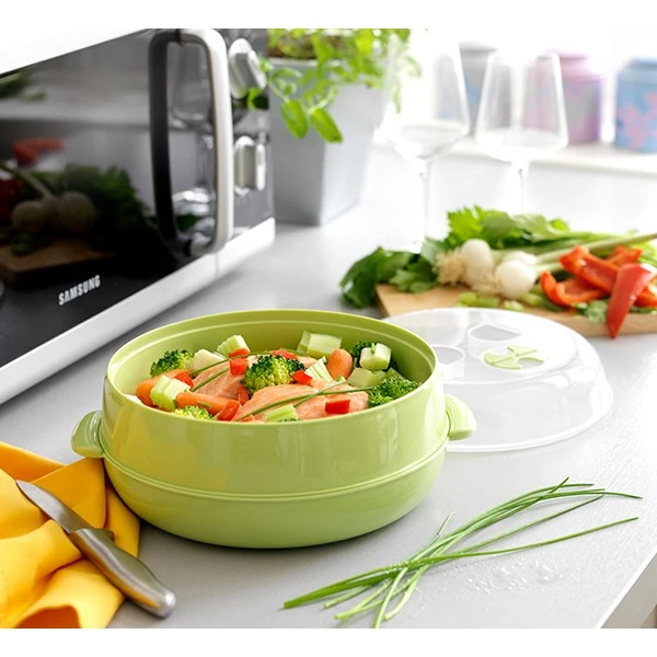 Cuiseur Vapeur Micro-ondes Vert 1 Cuiseur Vapeur Micro-ondes Vert