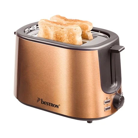 Bestron Grille-pain 2 Tranches 1000 W Coloris Cuivre 1 Bestron Grille-pain 2 Tranches 1000 W Coloris Cuivre