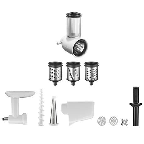 KitchenAid Kit 3 Accessoires Passoire à Fruit Et Légume, Tranche Râpe Et Hachoir 5KSMFPPC 1 KitchenAid Kit 3 Accessoires Passoire à Fruit Et Légume, Tranche Râpe Et Hachoir 5KSMFPPC