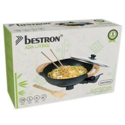 Bestron Wok électrique Avec Couvercle En Verre 1500 W -Maison Cuisine 728059 3 1 Wok electrique avec couvercle en verre 1500 W Bestron