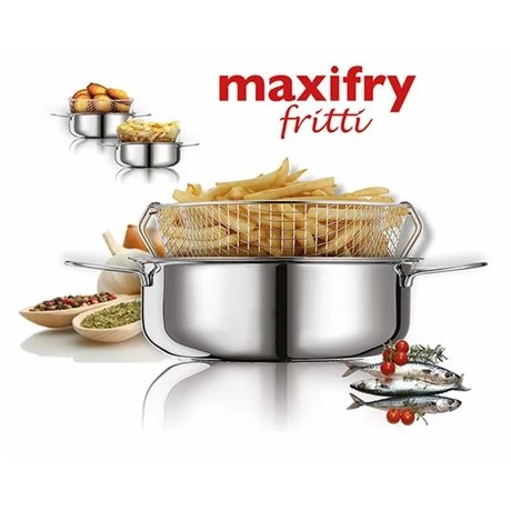 Friteuse Traditionnelle En Inox Avec Panier Eatitaly Maxifry 26 Cm 2 Friteuse Traditionnelle En Inox Avec Panier Eatitaly Maxifry 26 Cm – Image 2