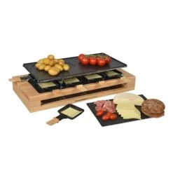 Appareil à Raclette Bamboo 8 Poêlons Et 2 Double Poêlons 1500 W KCWOOD.8.MAXI 8 Appareil à Raclette Bamboo 8 Poêlons Et 2 Double Poêlons 1500 W KCWOOD.8.MAXI -Maison Cuisine 760305 3 4 Appareil a raclette Bamboo 8 poelons et 2 double poelons 1500 W KCWOOD 8 MAXI Kitchen Chef Professional