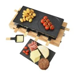 Appareil à Raclette Bamboo 8 Poêlons Et 2 Double Poêlons 1500 W KCWOOD.8.MAXI 9 Appareil à Raclette Bamboo 8 Poêlons Et 2 Double Poêlons 1500 W KCWOOD.8.MAXI -Maison Cuisine 760305 4 4 Appareil a raclette Bamboo 8 poelons et 2 double poelons 1500 W KCWOOD 8 MAXI Kitchen Chef Professional