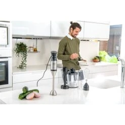 Taurus Mixeur Plongeant Acier Inoxydable 1200 W 1L -Maison Cuisine 760350 2 2 Mixeur plongeant acier inoxydable 1200 W 1L Taurus