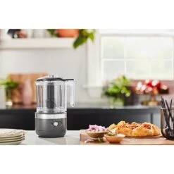 KitchenAid Hachoir électrique Sans Fil 2 Vitesses 1,18 L Gris Mat 5KFCB519EDG -Maison Cuisine 761099 3 1 Hachoir electrique sans fil 2 vitesses 1 18 L gris mat 5KFCB519EDG Kitchenaid