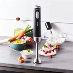 Mixeur électrique Plongeant Sans Fil Rechargeable 2 Vitesses 200 W -Maison Cuisine 761116 3 1 Mixeur electrique plongeant sans fil rechargeable 2 vitesses 200 W Simeo