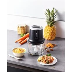 Hachoir électrique Sans Fil Rechargeable 2 Vitesses Bol Verre 200 W -Maison Cuisine 761118 4 1 Hachoir electrique sans fil rechargeable 2 vitesses bol verre 200 W Simeo