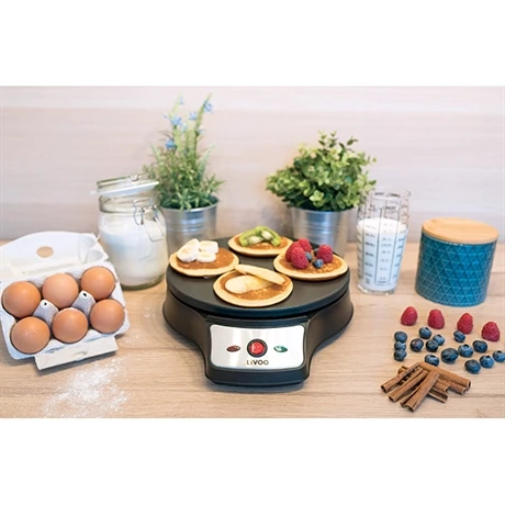 LIVOO Crêpière 2 En 1 - Crêpes Et Pancakes 1000 W DOC143 4 LIVOO Crêpière 2 En 1 - Crêpes Et Pancakes 1000 W DOC143 – Image 4