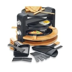 Raclette Ronde Multifonction 10 Poêlons 1500 W -Maison Cuisine 780193 3 1 Raclette ronde multifonction 10 poelons 1500 W Kitchen Chef Professional