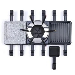 LIVOO Appareil à Raclette Fondue 12 Personnes 1650 W -Maison Cuisine 780211 2 3 Appareil a raclette fondue 12 personnes 1650 W Livoo