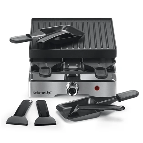 Appareil Raclette-gril électrique 4 Poêlons 750 W 1 Appareil Raclette-gril électrique 4 Poêlons 750 W