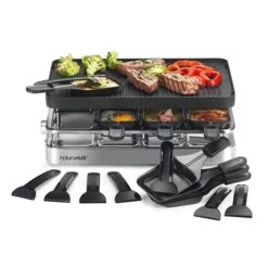 Appareil Raclette-gril Et Crêpes électrique 8 Poêlons 1200 W -Maison Cuisine 780254 2 1 Appareil raclette gril et crepes electrique 8 poelons 1200 W Naturamix