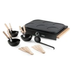 Domo Appareil 2 En 1 Mini-woks Et Mini-crêpes électrique 6 Personnes 1000 W