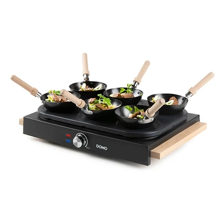 Domo Appareil 2 En 1 Mini-woks Et Mini-crêpes électrique 6 Personnes 1000 W 2 Domo Appareil 2 En 1 Mini-woks Et Mini-crêpes électrique 6 Personnes 1000 W – Image 2