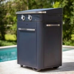 Plancha à Gaz Combo Enosign 65 Bleu Navy 2 Feux -Maison Cuisine 781013 2 4 Plancha a gaz Combo enosign 65 bleu navy 2 feux ENO