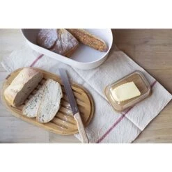 Beurrier Verre Bambou Avec Couteau -Maison Cuisine 844002 2 1 Beurrier verre bambou avec couteau Pebbly